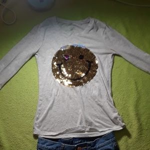 Girl grey 3/4 sleeve tee